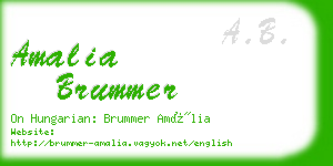 amalia brummer business card